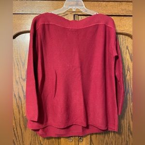 J. Jill Red Boatneck Sweater